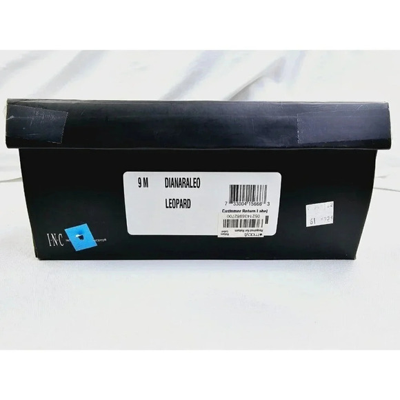 INC Size 9M Women Leopard Sequin "Dianara" Cork Wedge Cross Strap Peep Toe Heels - Picture 4 of 14